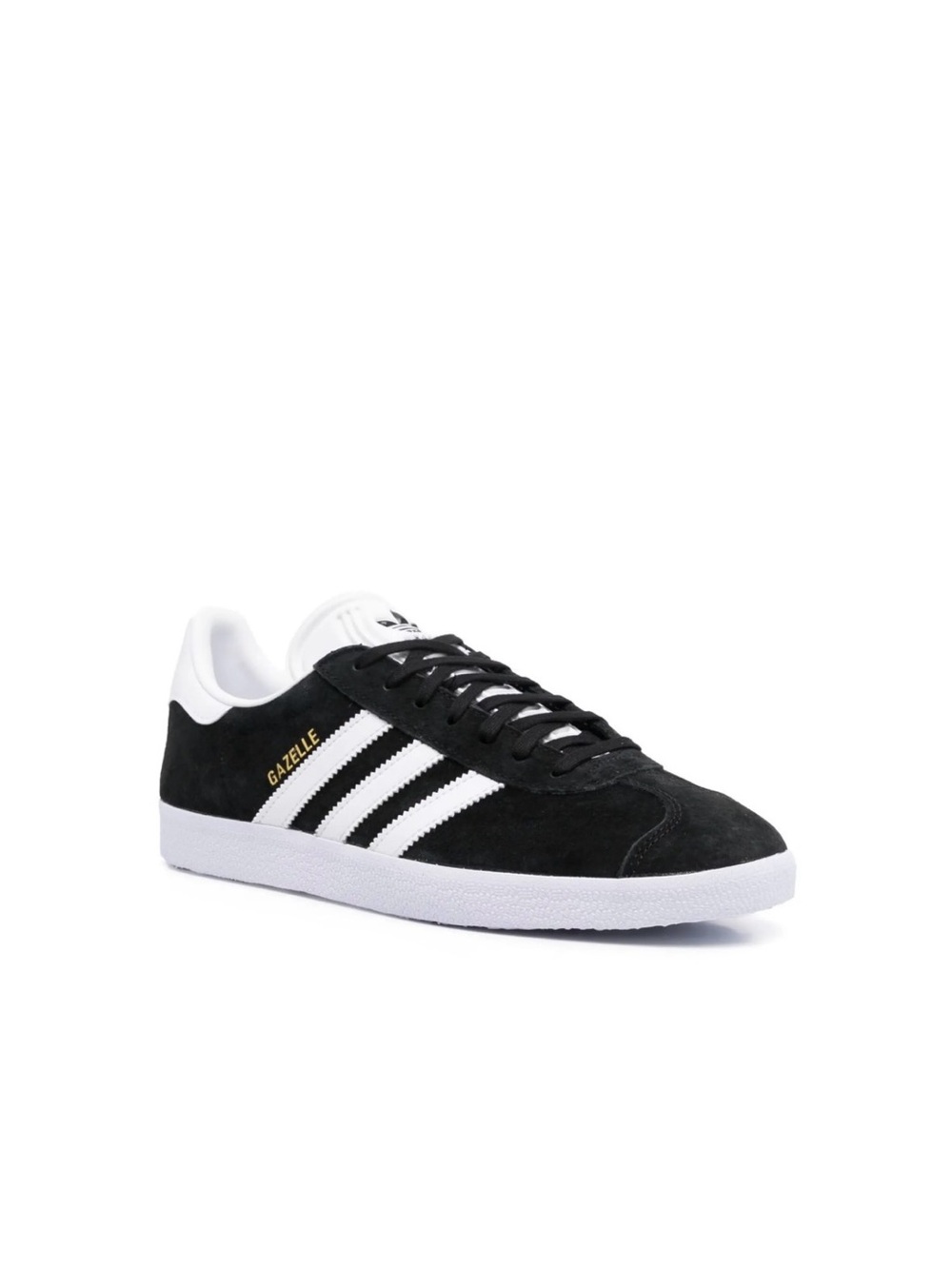 adidas Gazelle Black Suede Sneakers with White Stripes